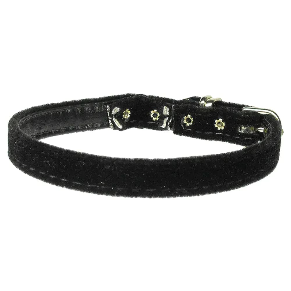 Velvet 3/8’’ Plain Cat Safety Collar - Cat Collars - Premium