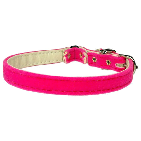 Velvet 3/8’’ Plain Cat Safety Collar - Cat Collars - Premium