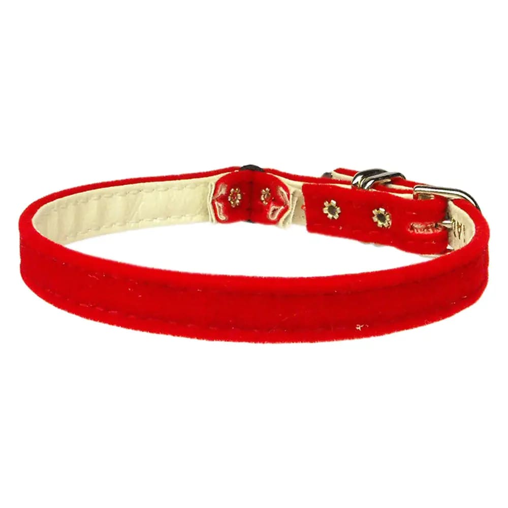 Velvet 3/8’’ Plain Cat Safety Collar - Cat Collars - Premium