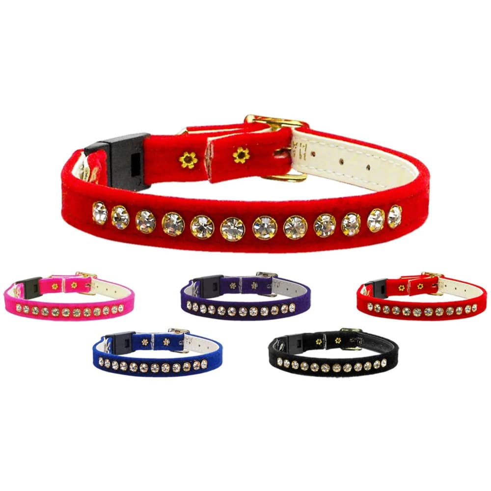 Velvet Breakaway Cat Safety Collar - Cat Collars - Premium