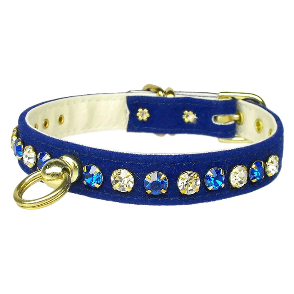 Velvet Deluxe Dog Collar - Dog Collars - Velvet