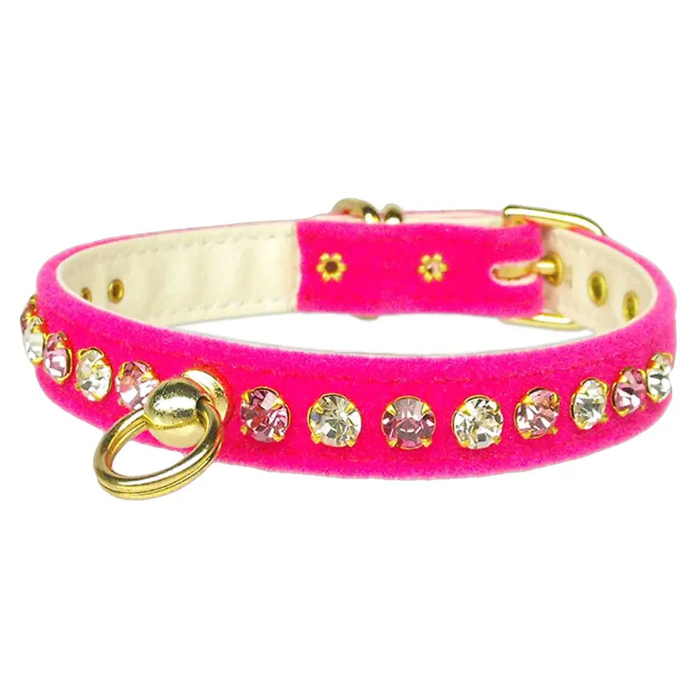 Velvet Deluxe Dog Collar - Dog Collars - Velvet