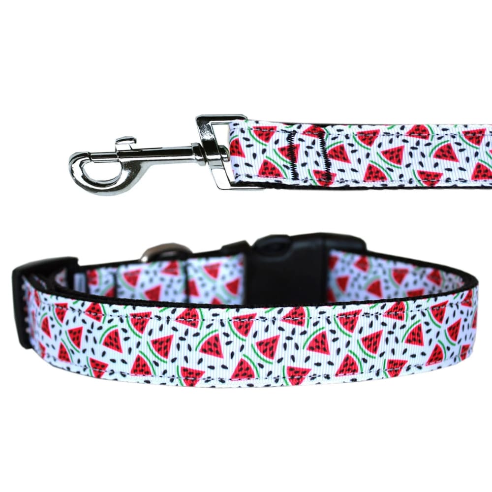 Watermelon Nylon Dog Collar & Leash - Dog Collars - Nylon