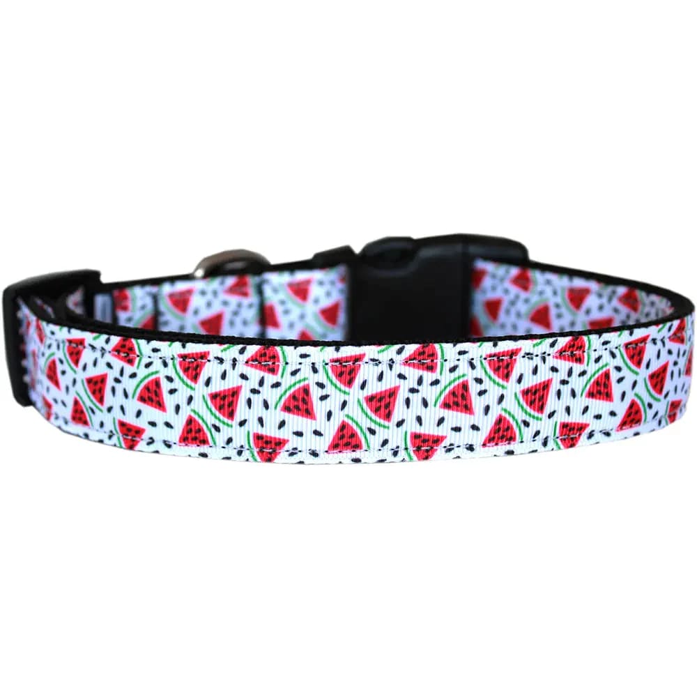 Watermelon Nylon Dog Collar & Leash - Dog Collars - Nylon