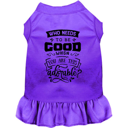 Who Needs to be Good? Pet Dress - Screen Print Dog Dresses