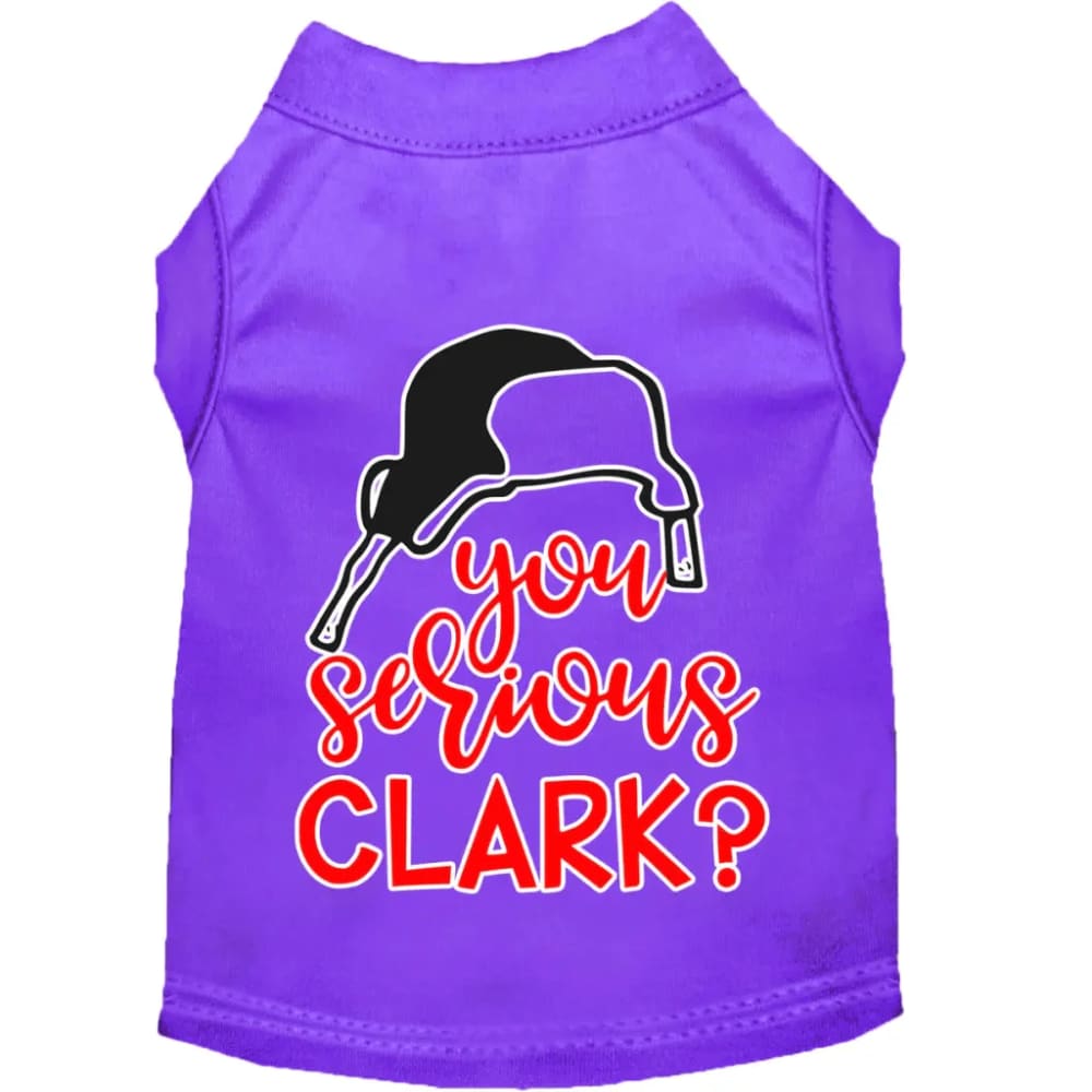 You Serious Clark? Screen Print Pet Shirt - Screen Print