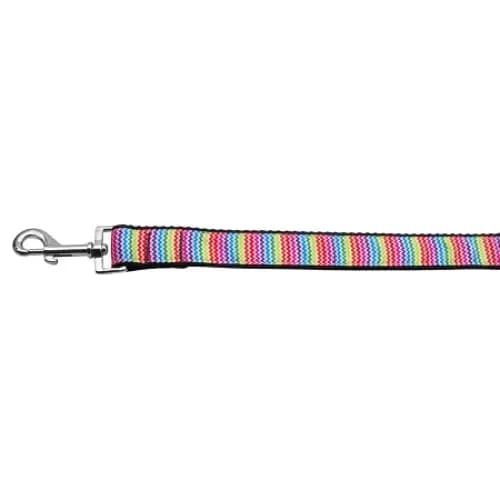 Zigzaggy Rainbow Nylon Dog Collars and Leash - Dog Collars